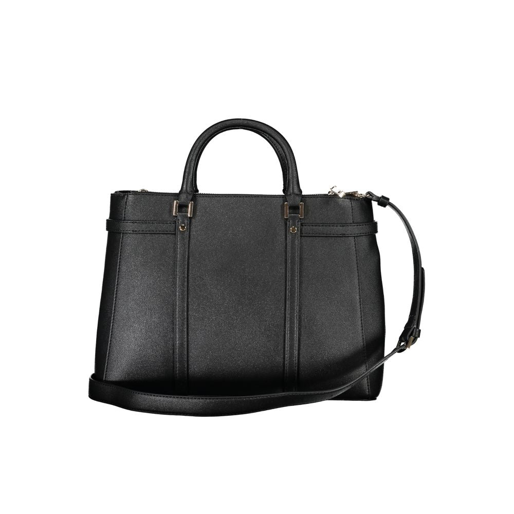 Black Polyethylene Handbag - GLAMHUB BOUTIQUE 