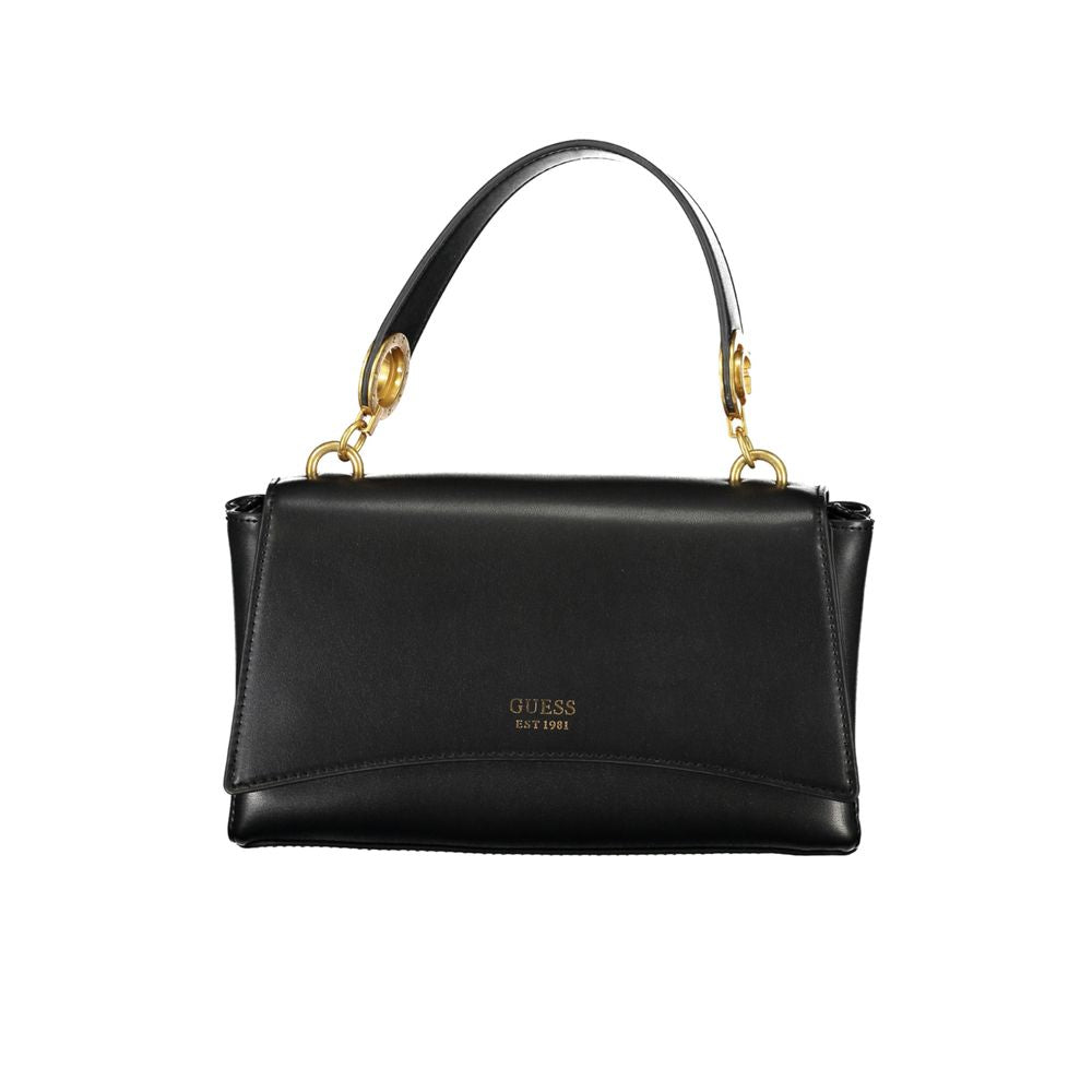 Black Polyethylene Handbag - GLAMHUB BOUTIQUE 