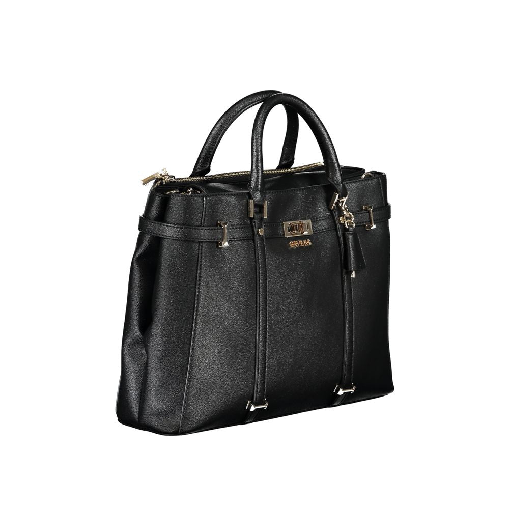 Black Polyethylene Handbag - GLAMHUB BOUTIQUE 