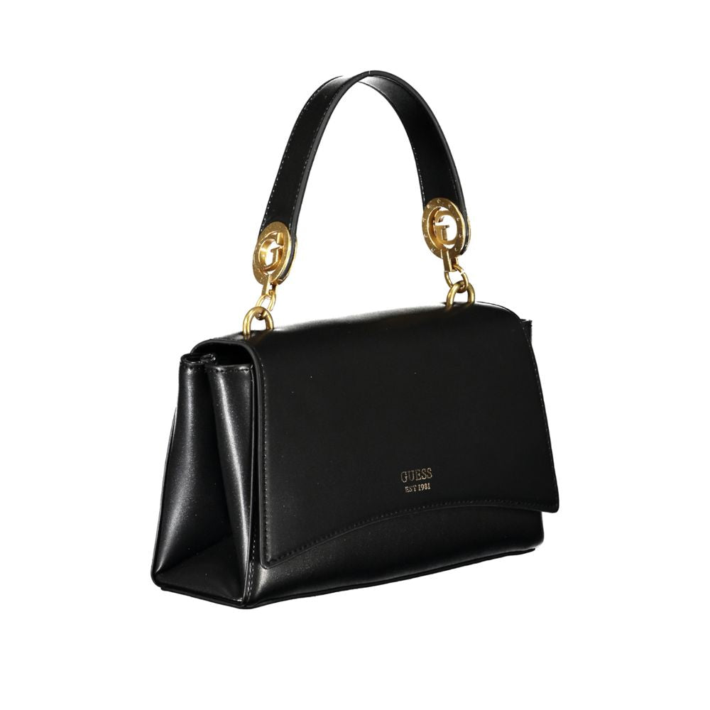 Black Polyethylene Handbag - GLAMHUB BOUTIQUE 