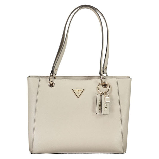 Beige Polyethylene Handbag - GLAMHUB BOUTIQUE 