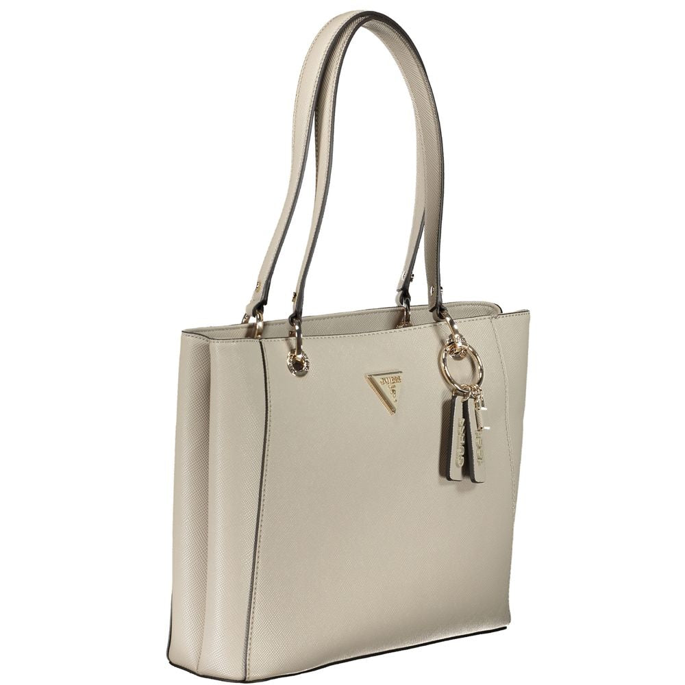 Beige Polyethylene Handbag - GLAMHUB BOUTIQUE 