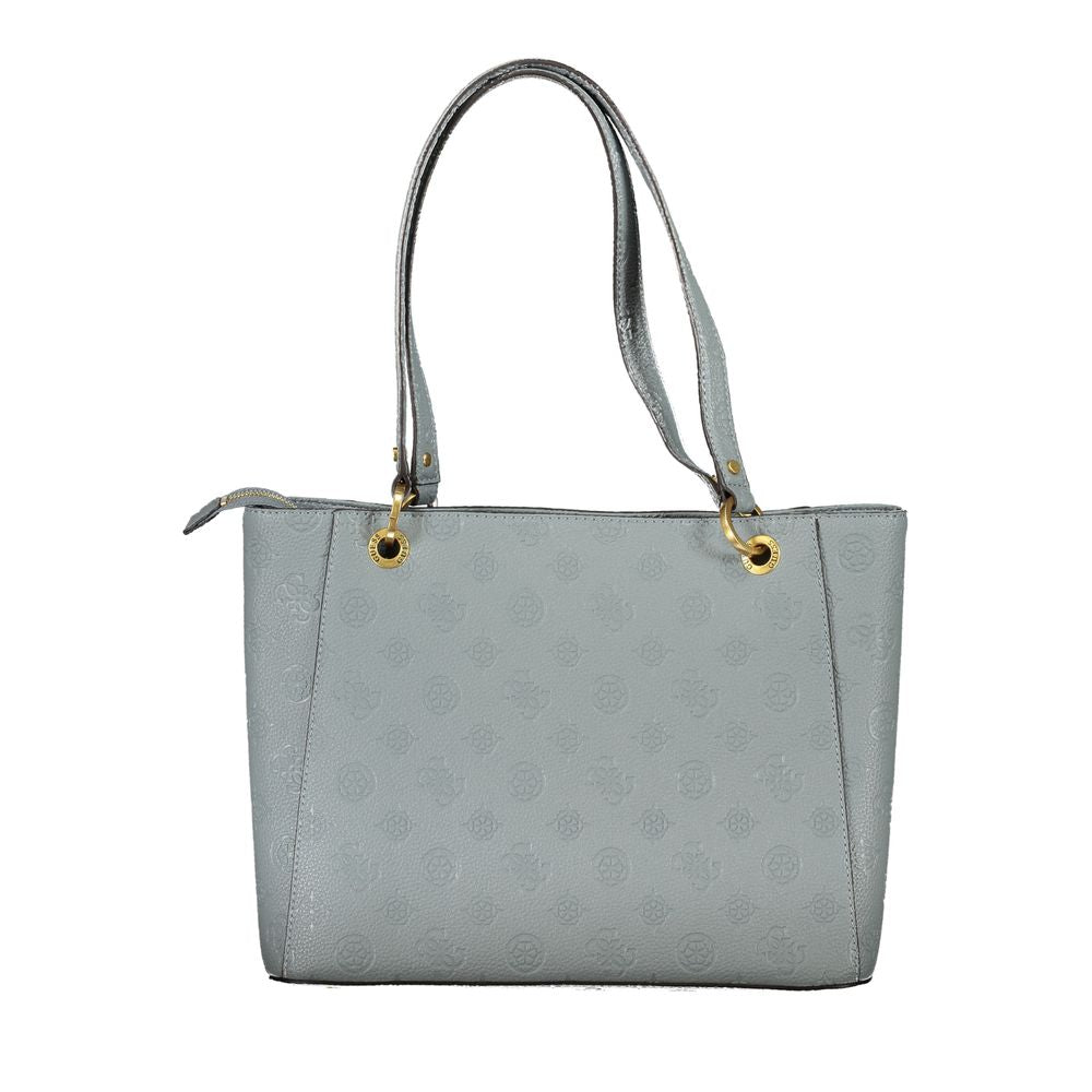 Light Blue Polyethylene Handbag - GLAMHUB BOUTIQUE 