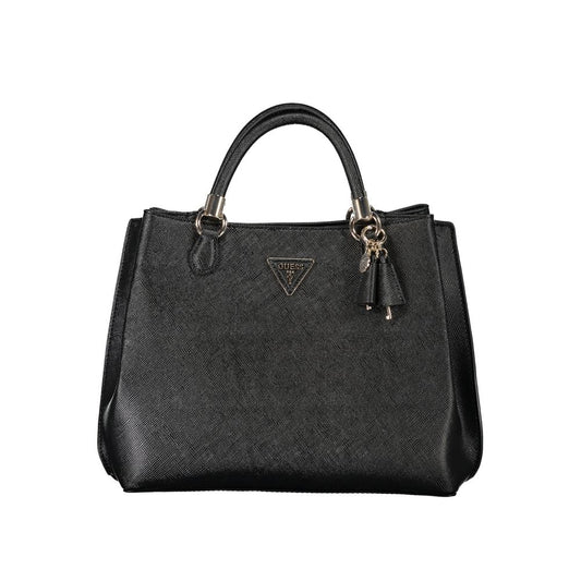 Black Polyethylene Handbag - GLAMHUB BOUTIQUE 