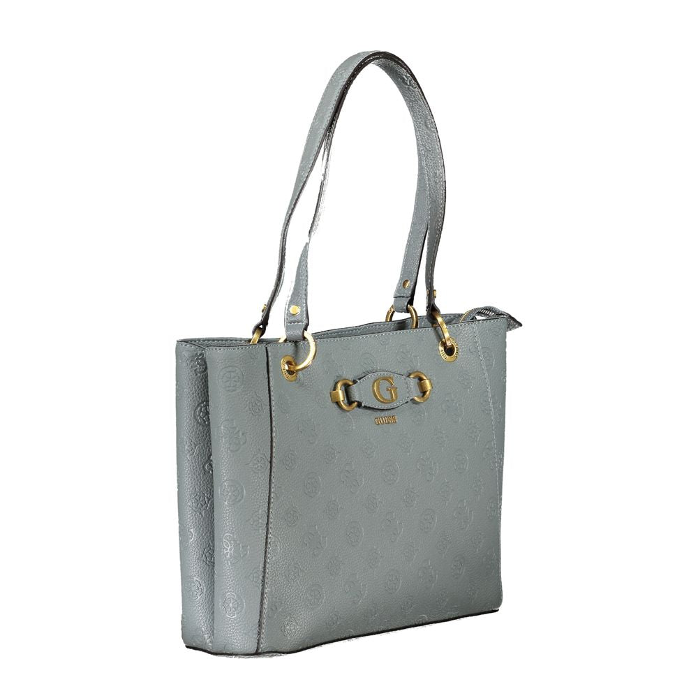 Light Blue Polyethylene Handbag - GLAMHUB BOUTIQUE 