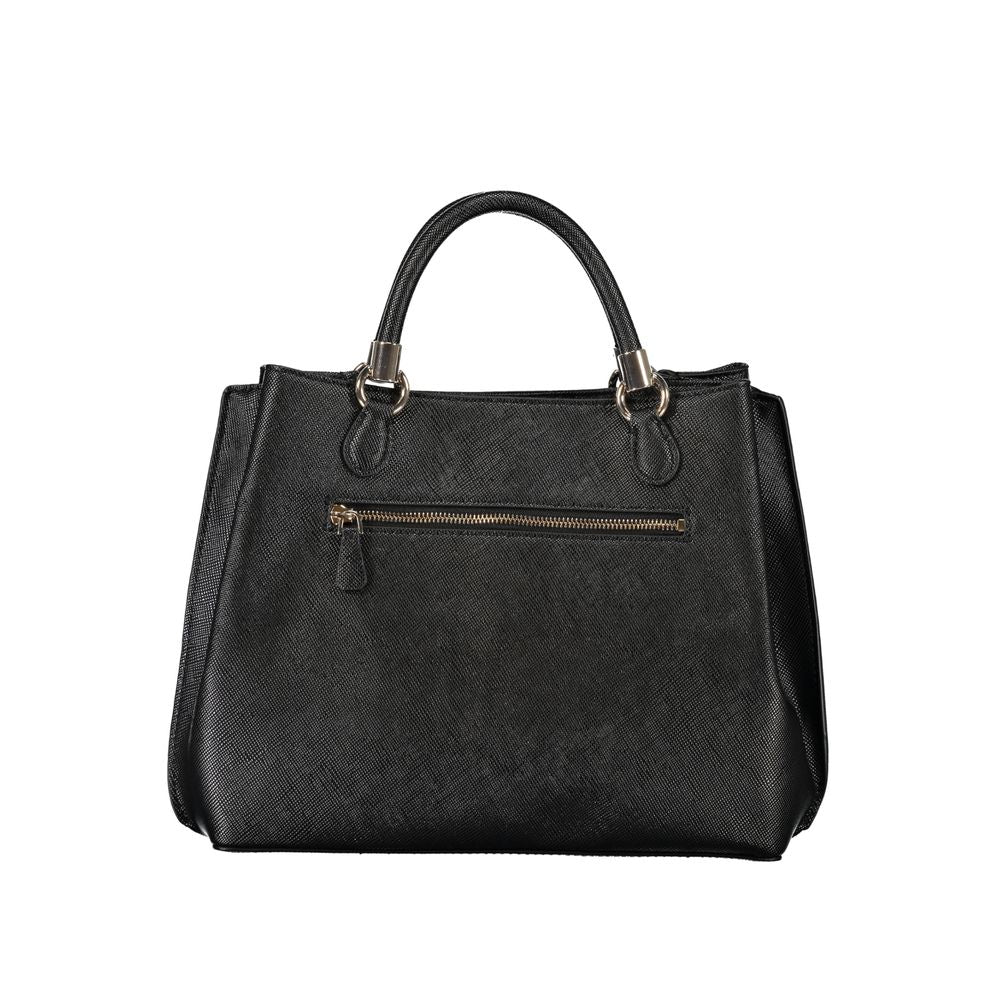 Black Polyethylene Handbag - GLAMHUB BOUTIQUE 