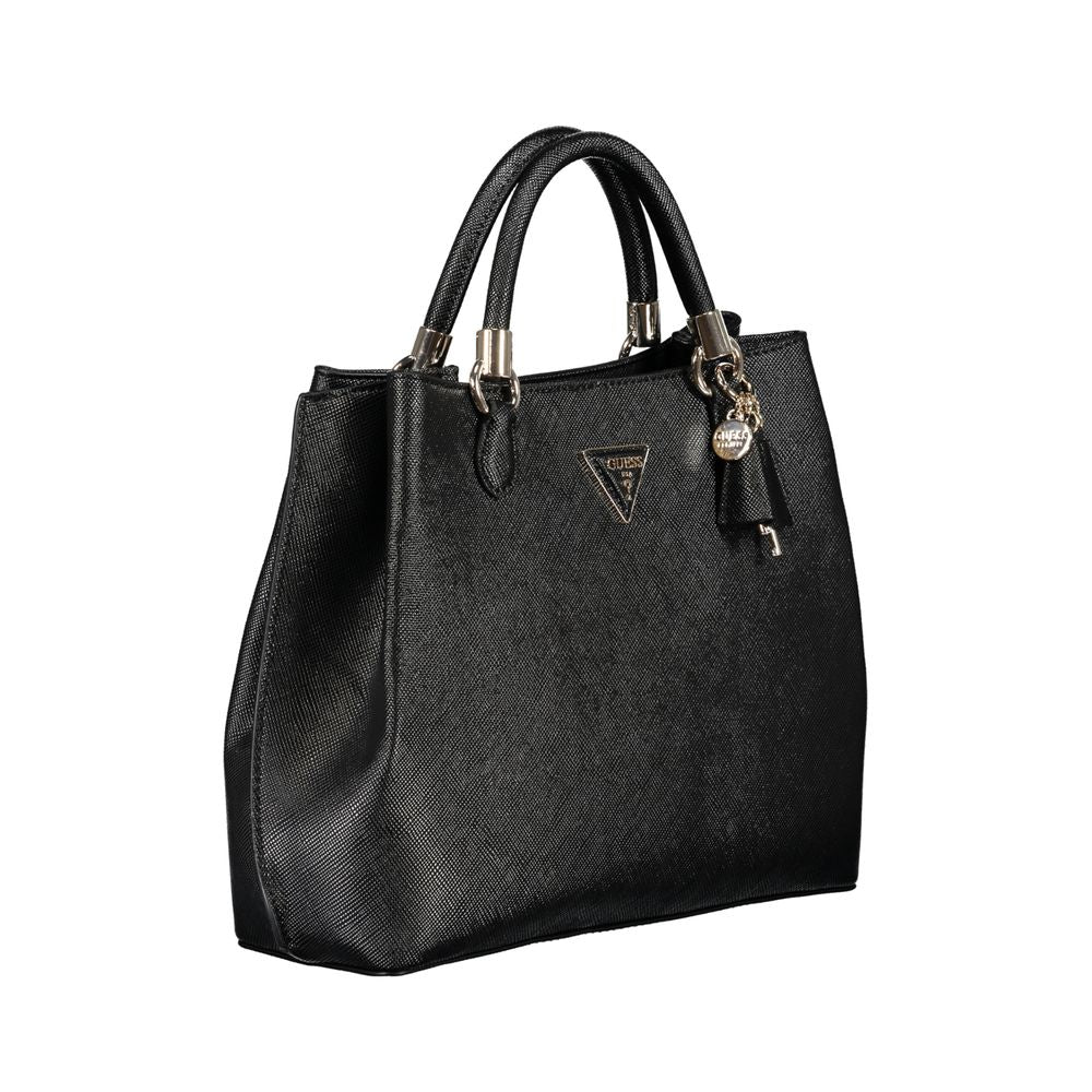 Black Polyethylene Handbag - GLAMHUB BOUTIQUE 