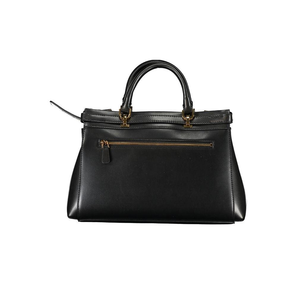 Black Polyethylene Handbag - GLAMHUB BOUTIQUE 