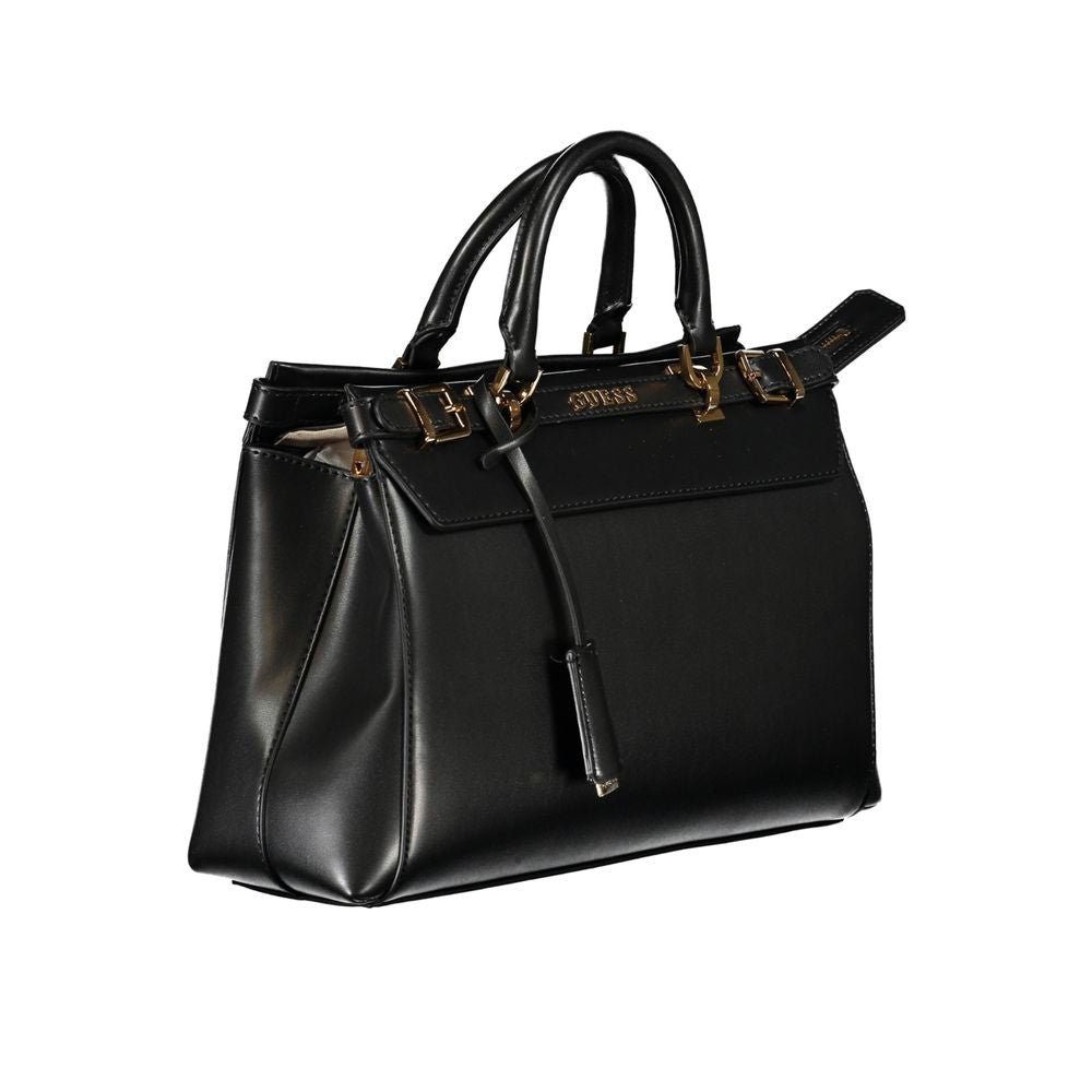 Black Polyethylene Handbag - GLAMHUB BOUTIQUE 