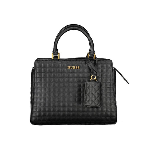 Black Polyethylene Handbag - GLAMHUB BOUTIQUE 