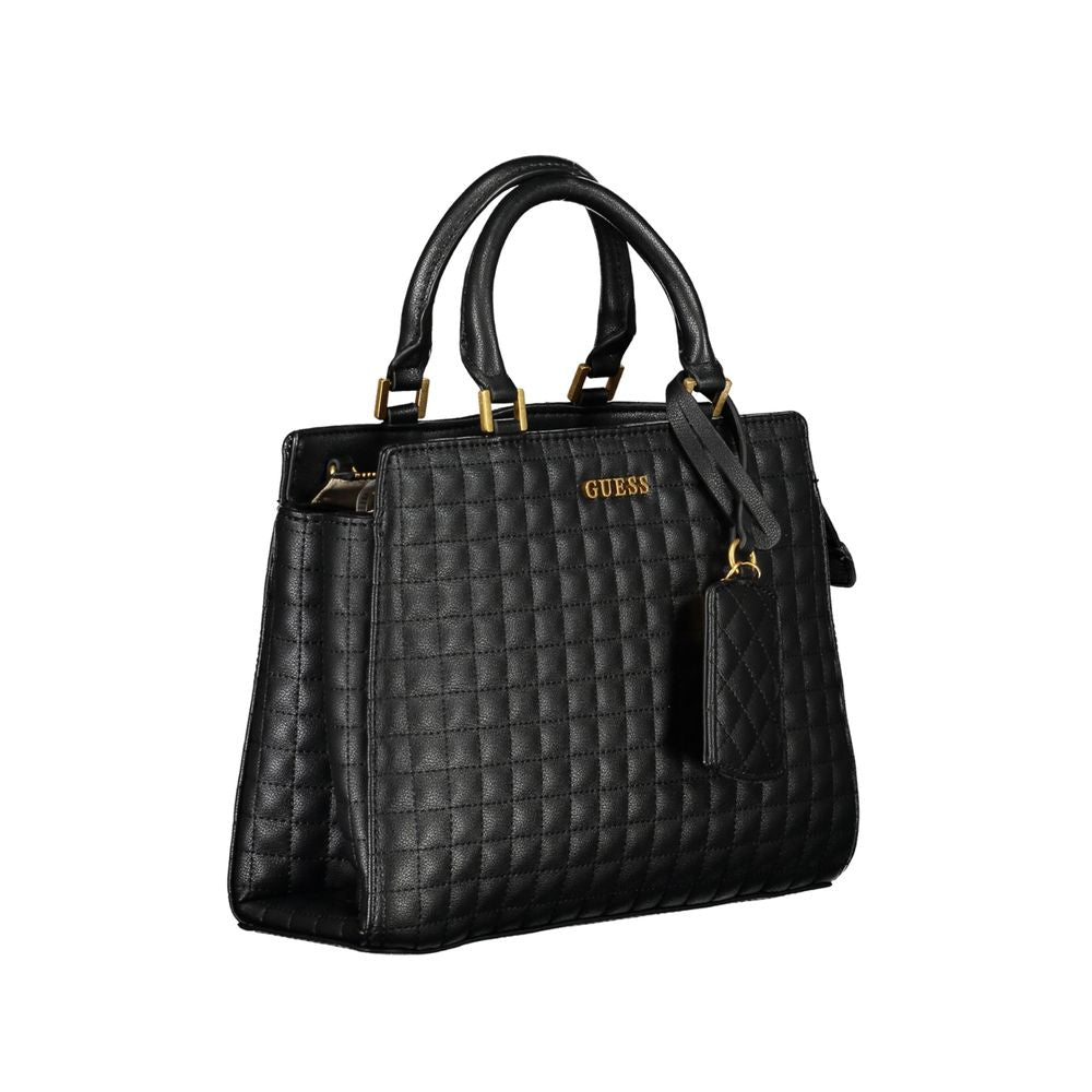 Black Polyethylene Handbag - GLAMHUB BOUTIQUE 