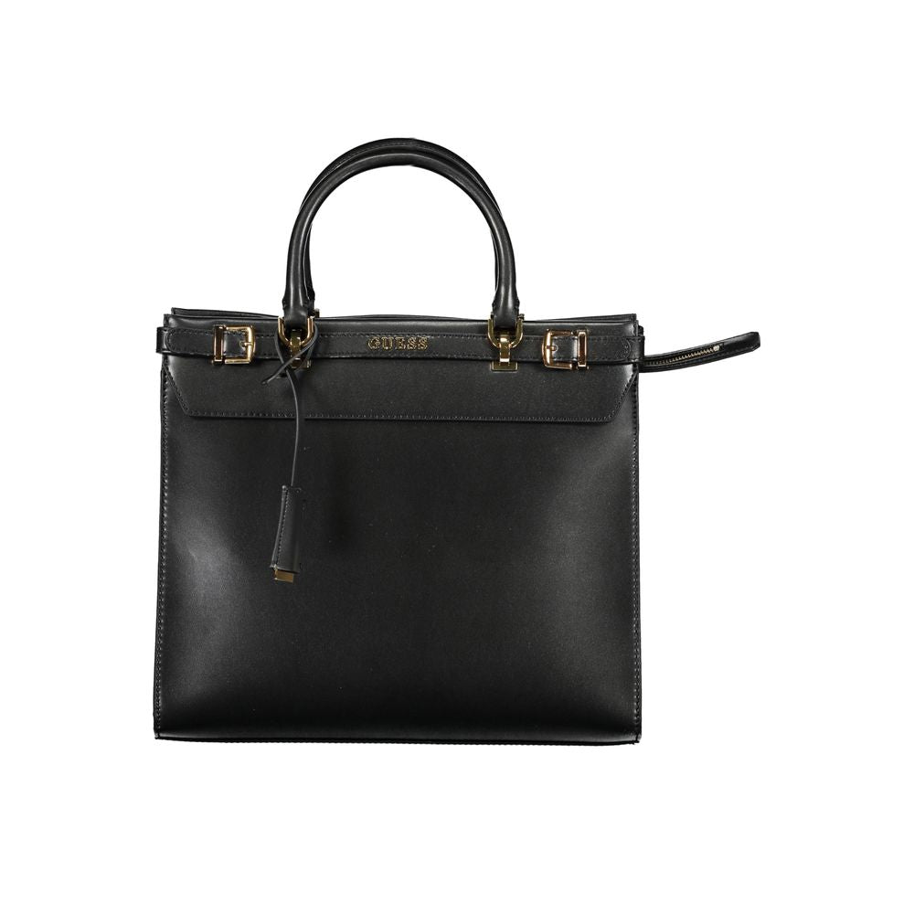 Black Polyethylene Handbag - GLAMHUB BOUTIQUE 