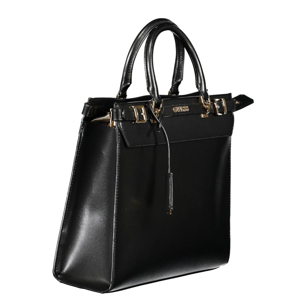 Black Polyethylene Handbag - GLAMHUB BOUTIQUE 