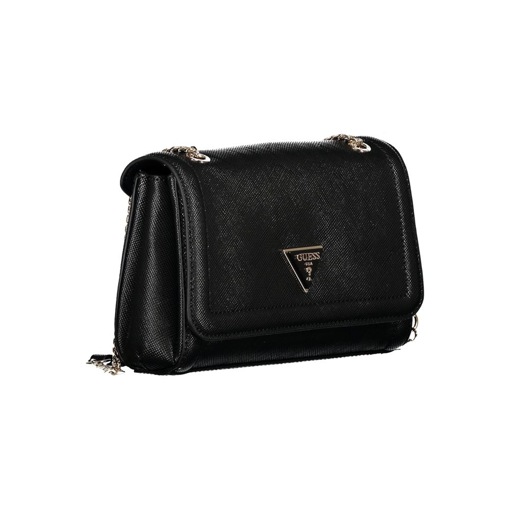 Black Polyethylene Handbag - GLAMHUB BOUTIQUE 