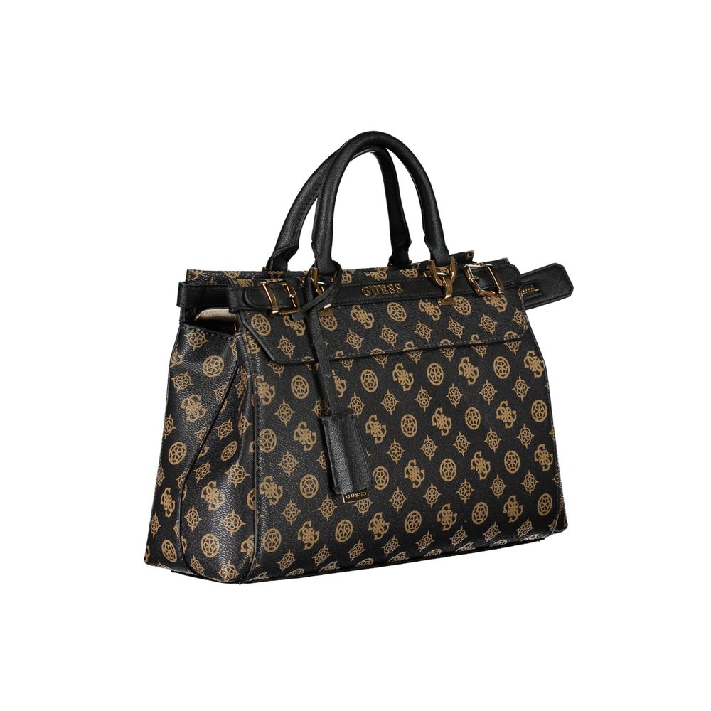 Brown Polyethylene Handbag - GLAMHUB BOUTIQUE 