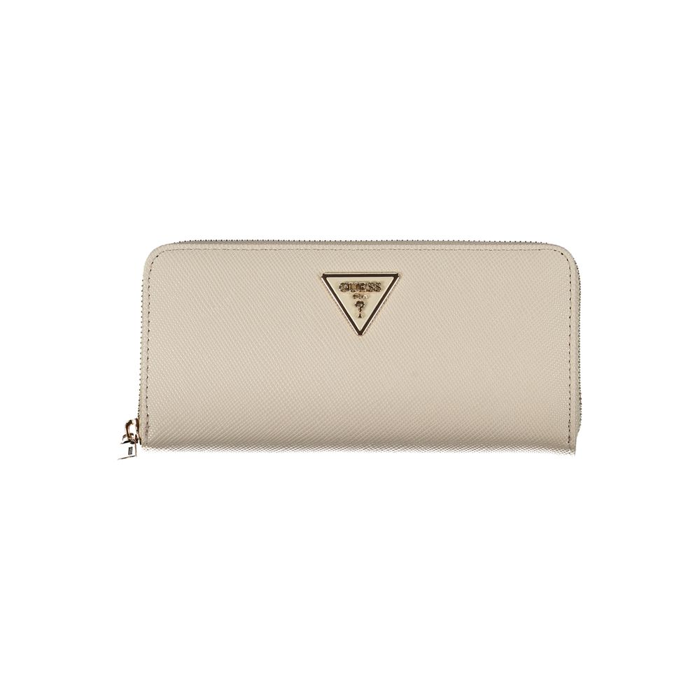 Beige Polyethylene Wallet - GLAMHUB BOUTIQUE 