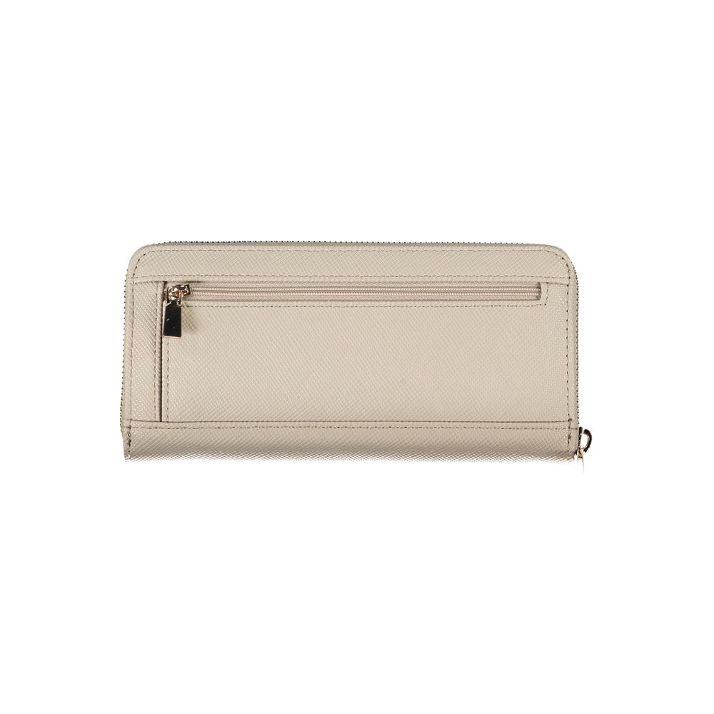 Beige Polyethylene Wallet - GLAMHUB BOUTIQUE 