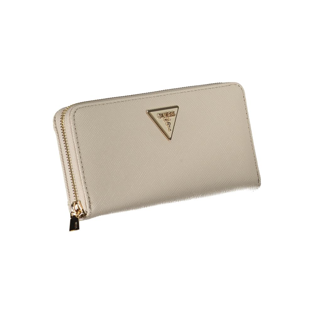 Beige Polyethylene Wallet - GLAMHUB BOUTIQUE 