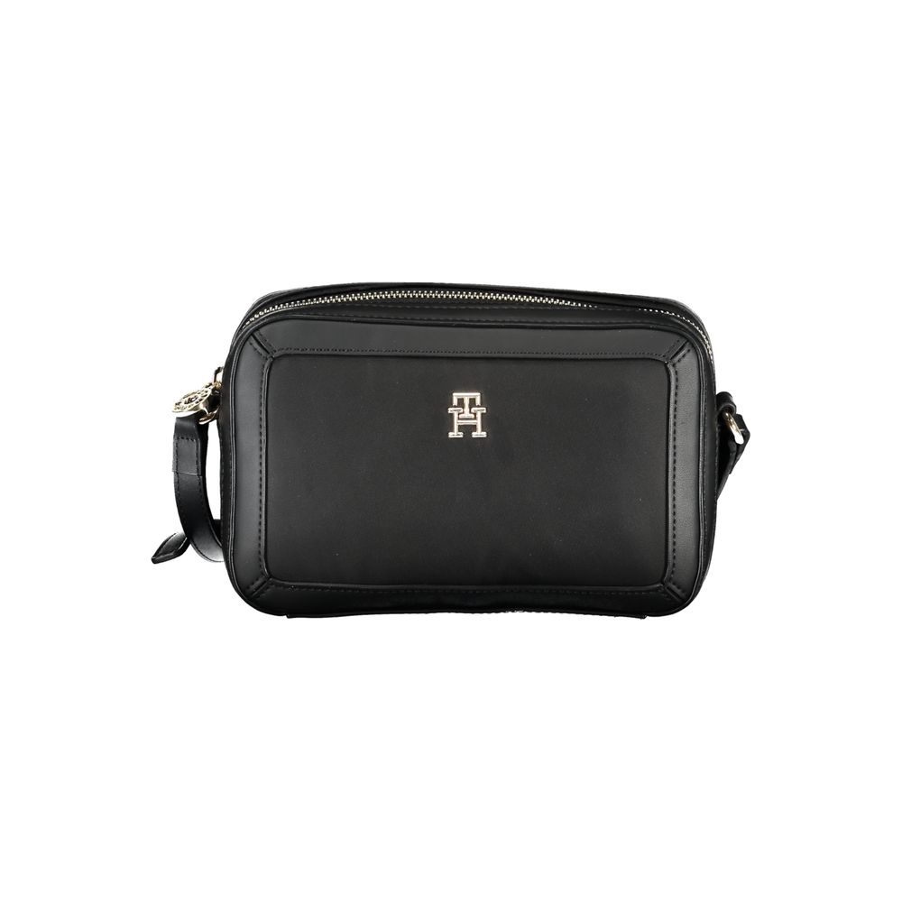 Black Polyester Handbag - GLAMHUB BOUTIQUE 