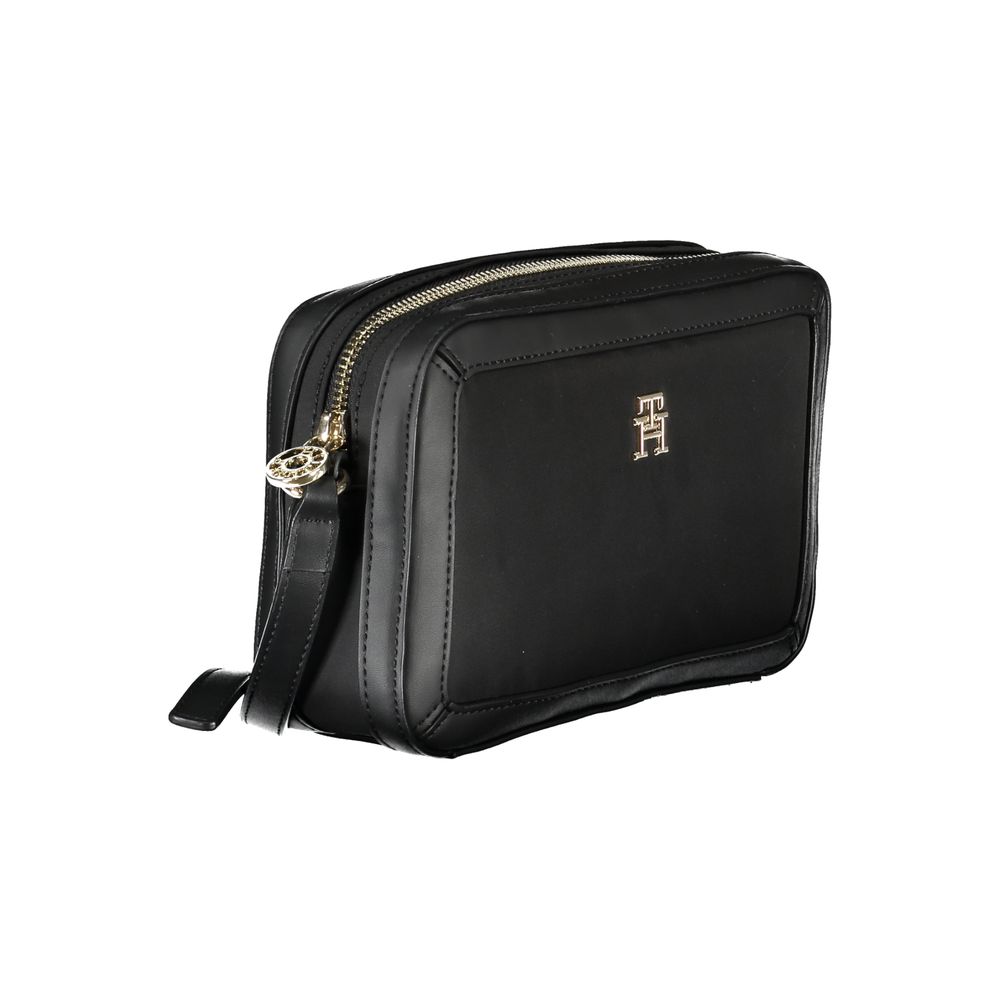 Black Polyester Handbag - GLAMHUB BOUTIQUE 