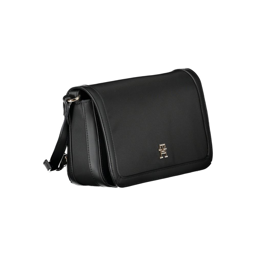 Black Polyester Handbag - GLAMHUB BOUTIQUE 