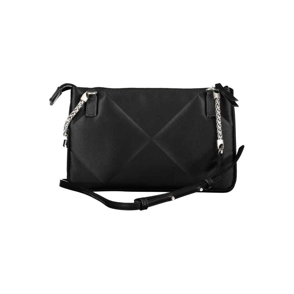 Black Polyester Handbag - GLAMHUB BOUTIQUE 