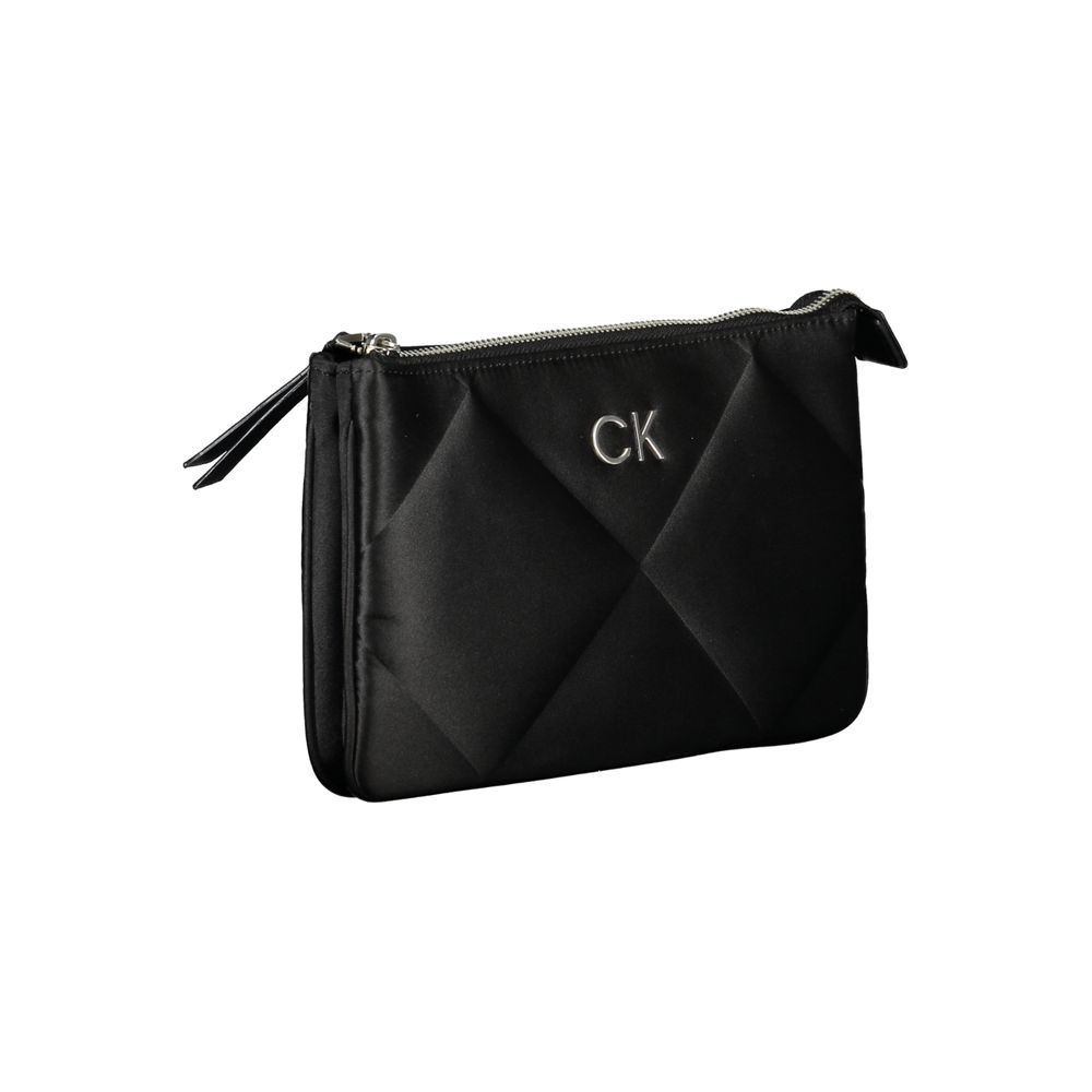 Black Polyester Handbag - GLAMHUB BOUTIQUE 