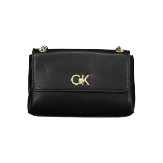 Black Polyester Handbag - GLAMHUB BOUTIQUE 