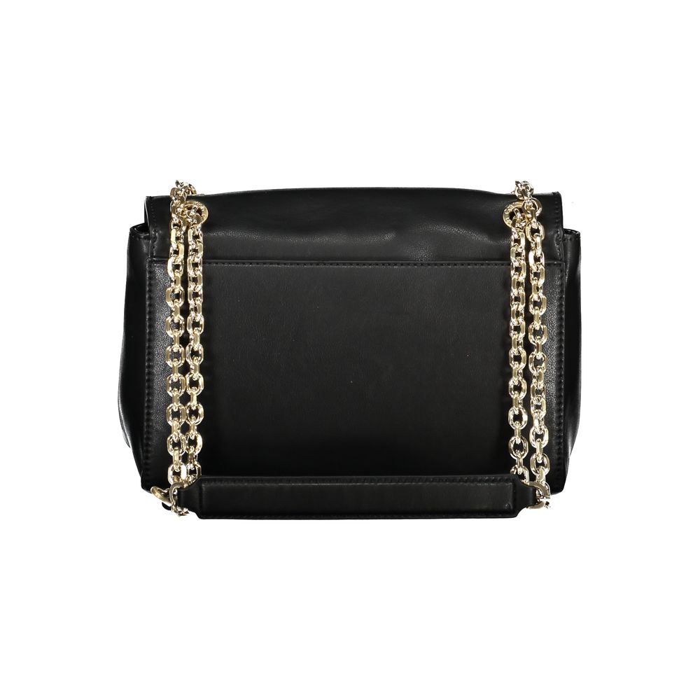 Black Polyester Handbag - GLAMHUB BOUTIQUE 