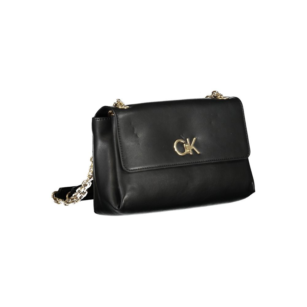 Black Polyester Handbag - GLAMHUB BOUTIQUE 