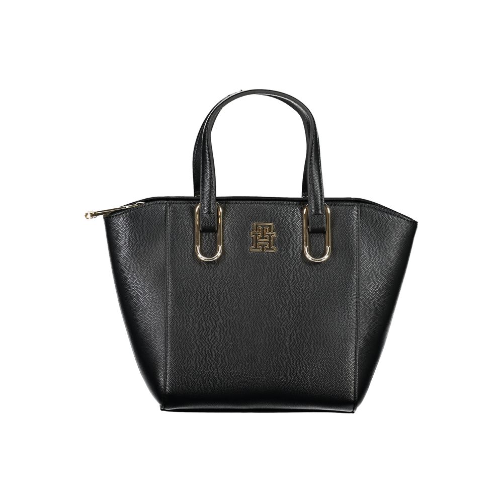 Black Polyethylene Handbag - GLAMHUB BOUTIQUE 