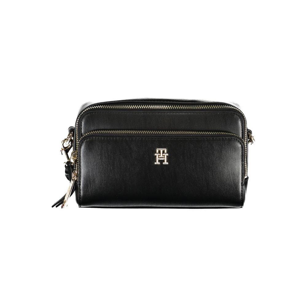 Black Polyethylene Handbag - GLAMHUB BOUTIQUE 