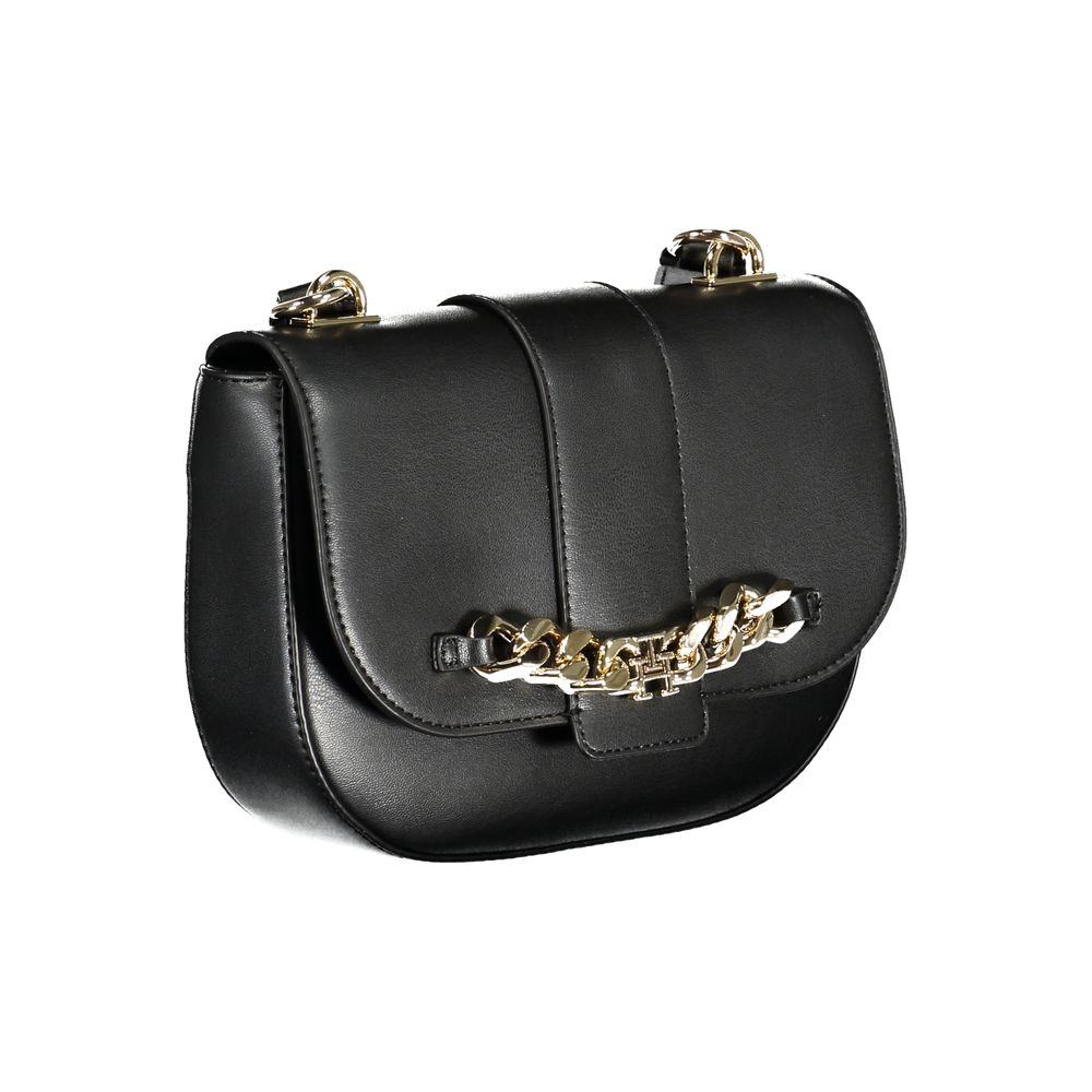 Black Polyethylene Handbag - GLAMHUB BOUTIQUE 