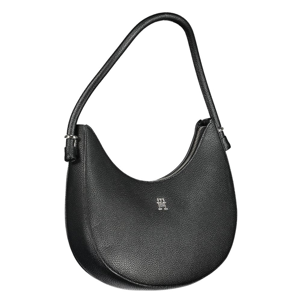 Black Polyethylene Handbag - GLAMHUB BOUTIQUE 