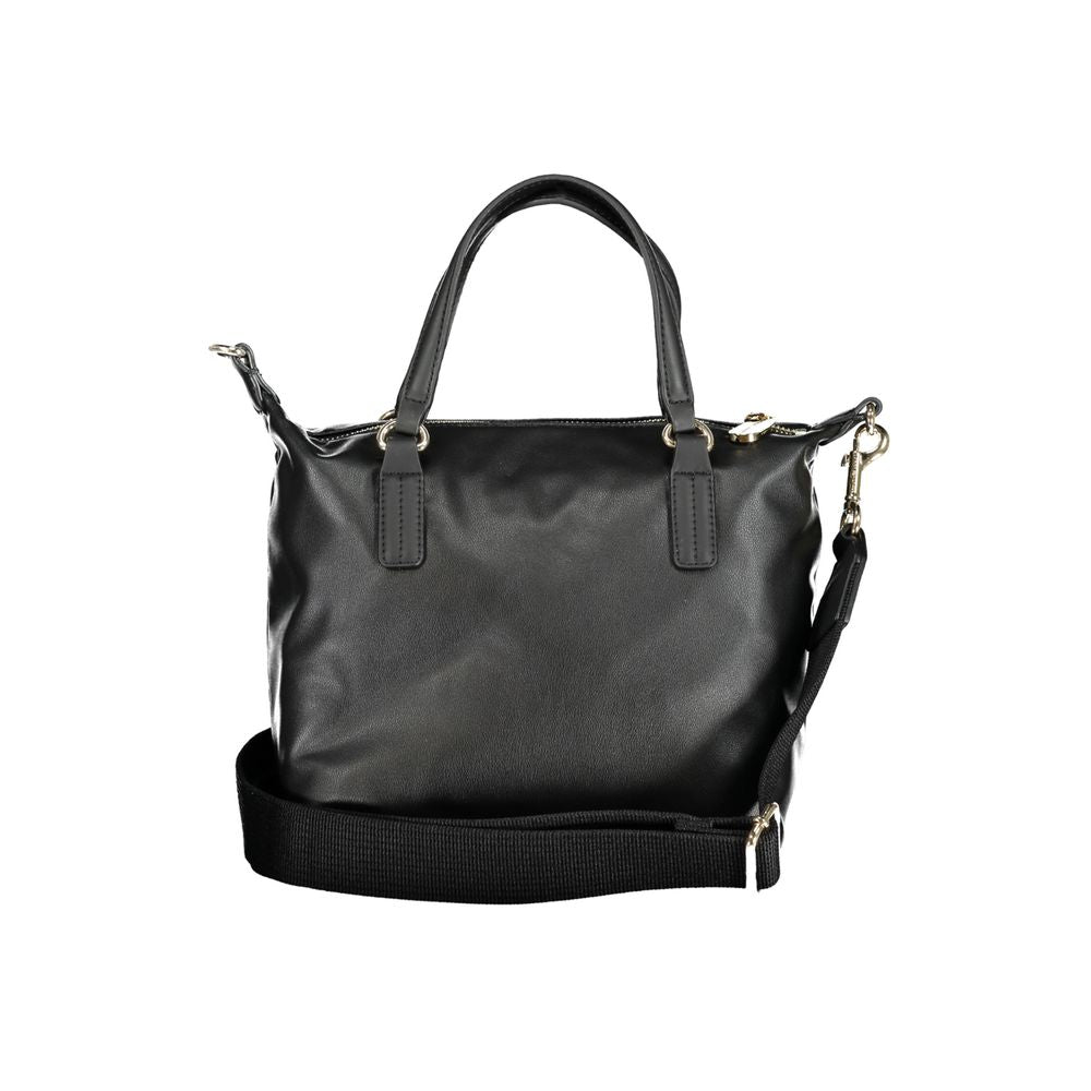 Black Polyester Handbag - GLAMHUB BOUTIQUE 