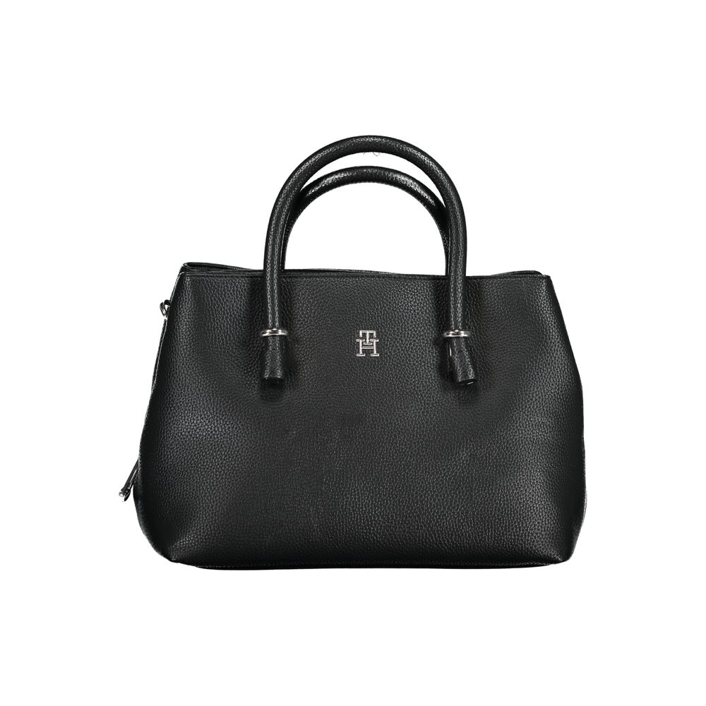 Black Polyethylene Handbag - GLAMHUB BOUTIQUE 