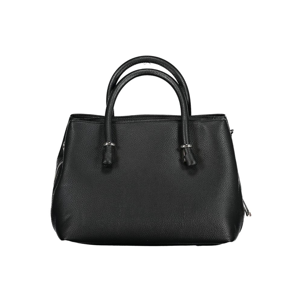 Black Polyethylene Handbag - GLAMHUB BOUTIQUE 