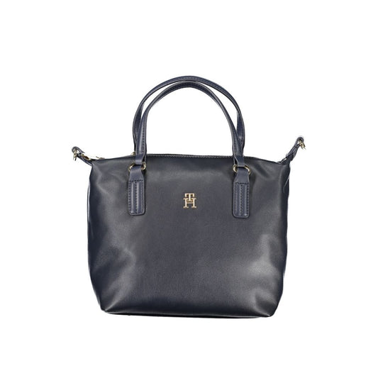 Blue Polyester Handbag - GLAMHUB BOUTIQUE 