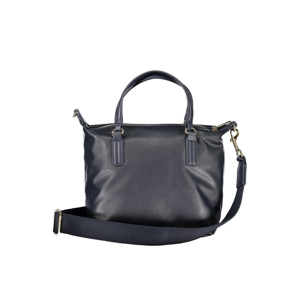 Blue Polyester Handbag - GLAMHUB BOUTIQUE 