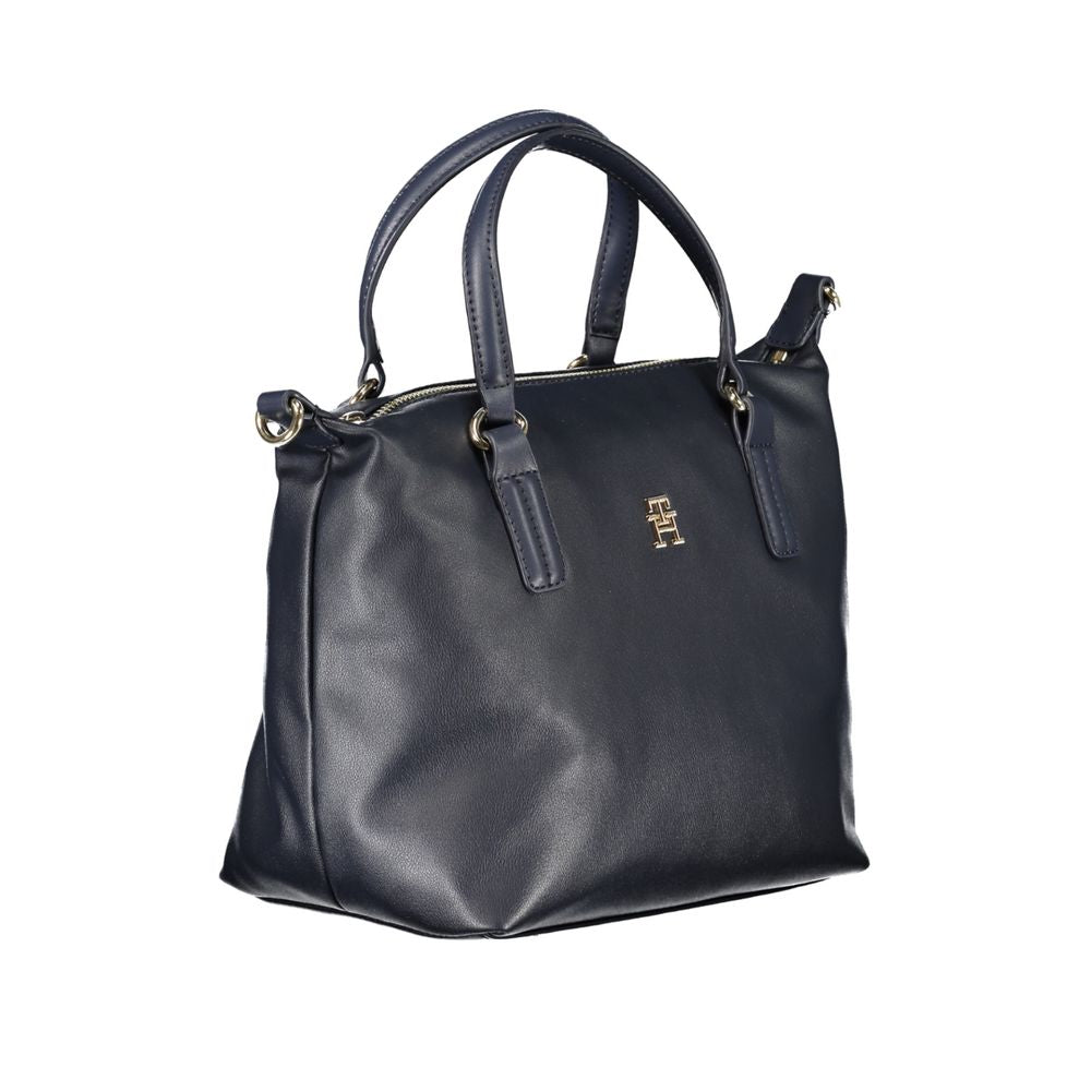 Blue Polyester Handbag - GLAMHUB BOUTIQUE 