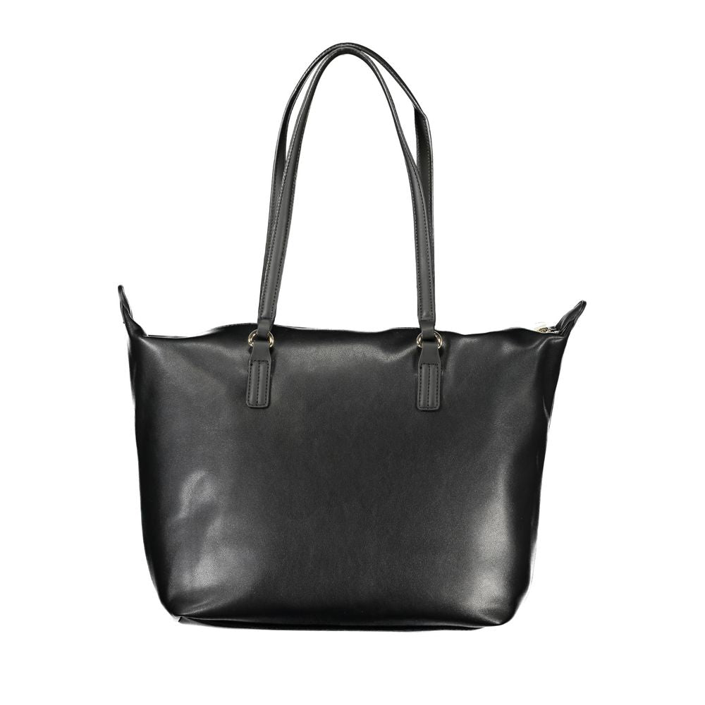 Black Polyester Handbag - GLAMHUB BOUTIQUE 