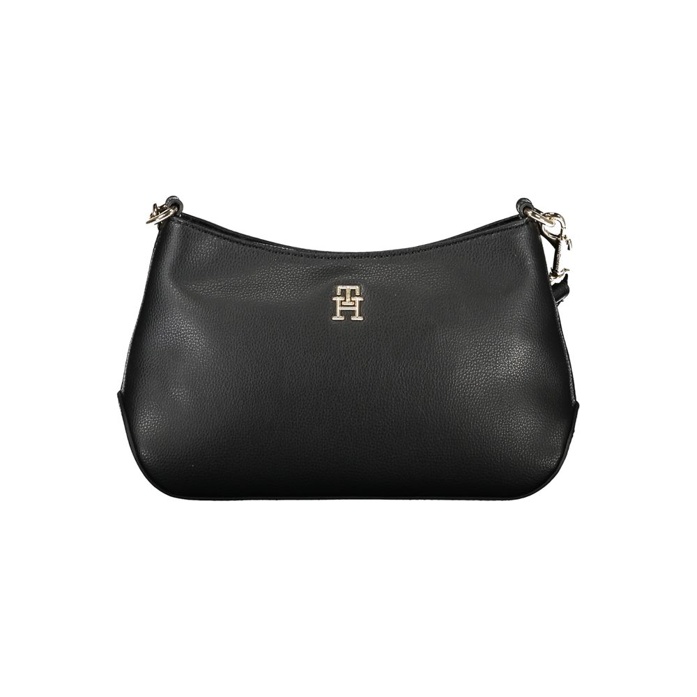 Black Polyester Handbag - GLAMHUB BOUTIQUE 