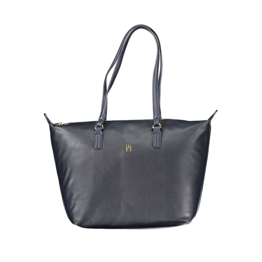 Blue Polyester Handbag - GLAMHUB BOUTIQUE 