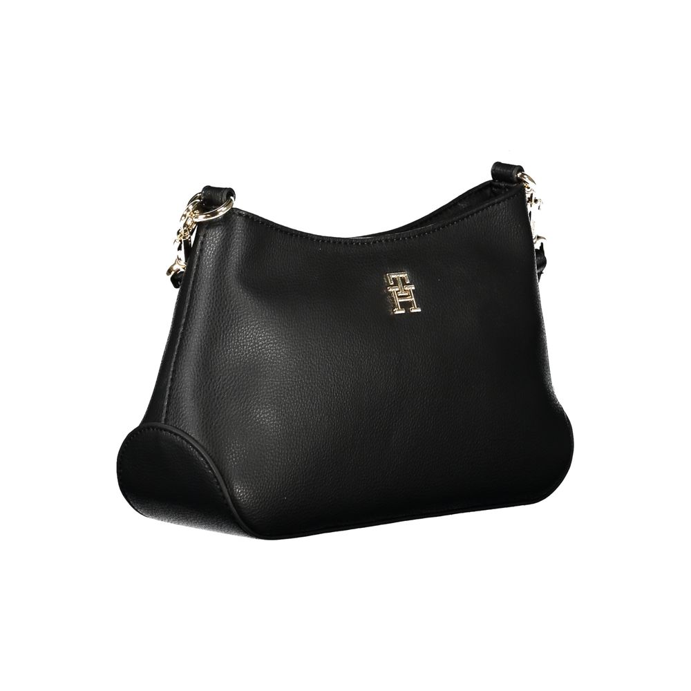 Black Polyester Handbag - GLAMHUB BOUTIQUE 