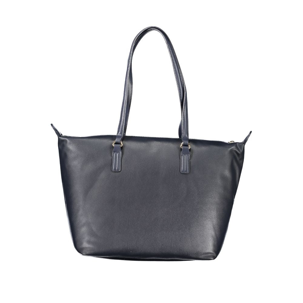 Blue Polyester Handbag - GLAMHUB BOUTIQUE 