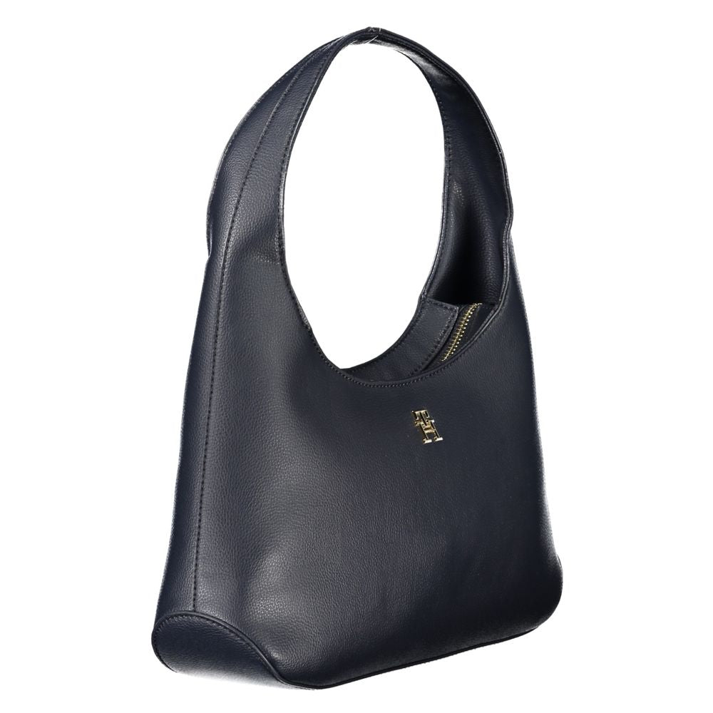 Blue Polyester Handbag - GLAMHUB BOUTIQUE 