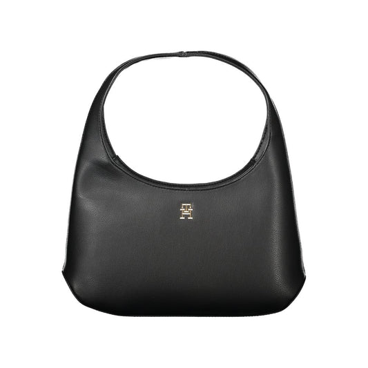 Black Polyester Handbag - GLAMHUB BOUTIQUE 