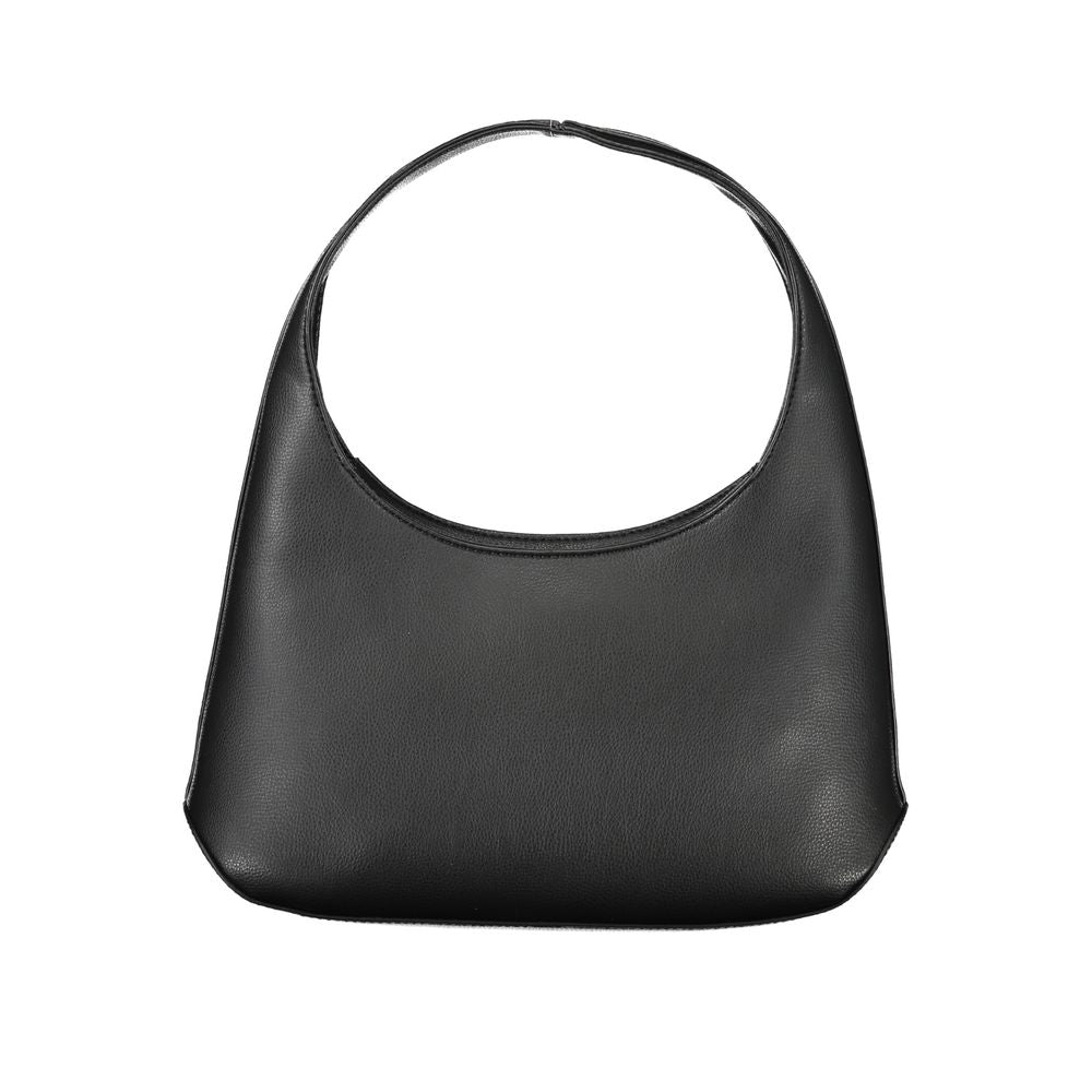 Black Polyester Handbag - GLAMHUB BOUTIQUE 