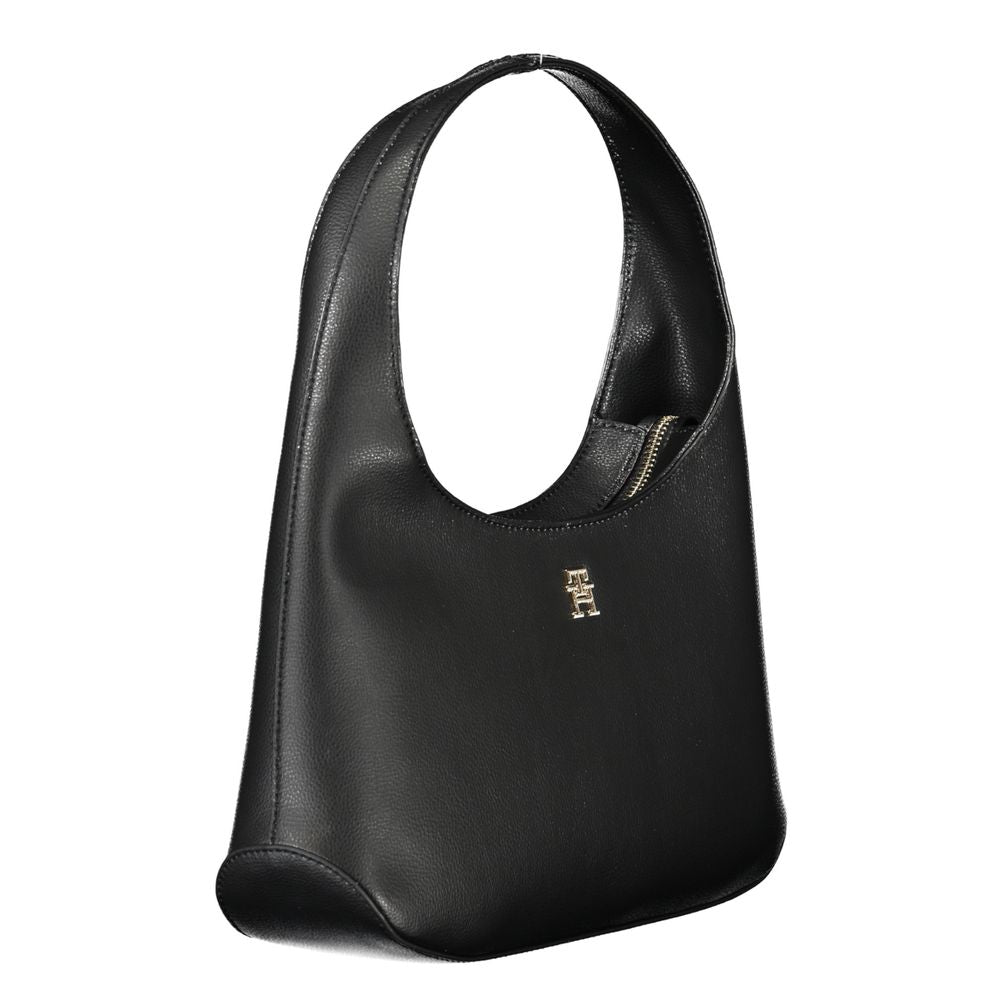 Black Polyester Handbag - GLAMHUB BOUTIQUE 