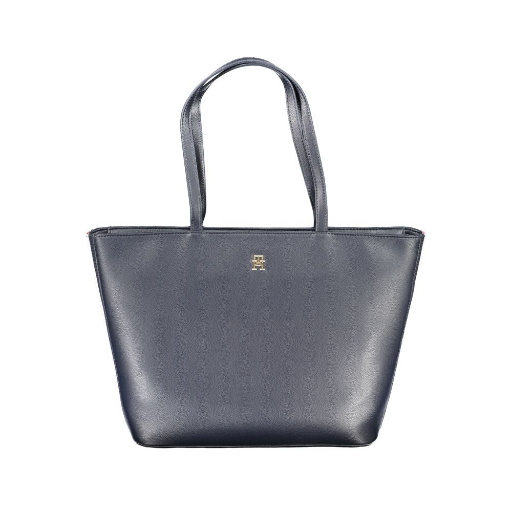 Blue Polyester Handbag - GLAMHUB BOUTIQUE 